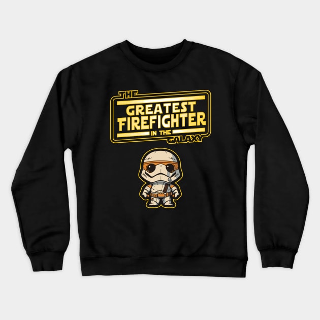 Firefighter mascot Crewneck Sweatshirt by vectrus